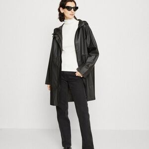 Women’s Hunter Black Play Transparent Hooded Parka - NWT - Size L